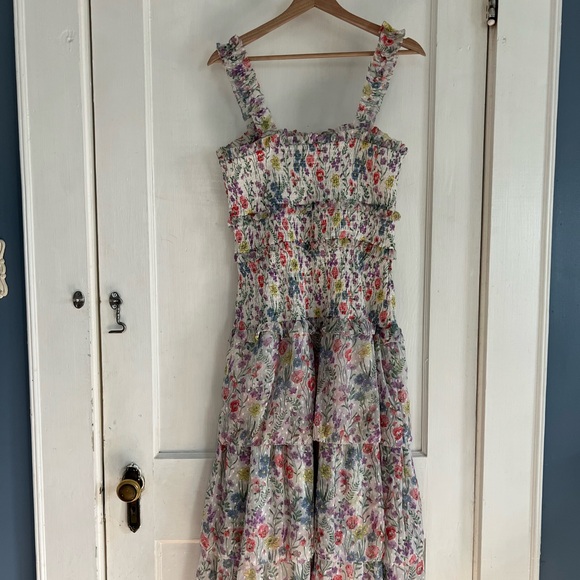 SAYLOR Floral Garden Tiered Sundress for Spring Women's Medium - Picture 8 of 11